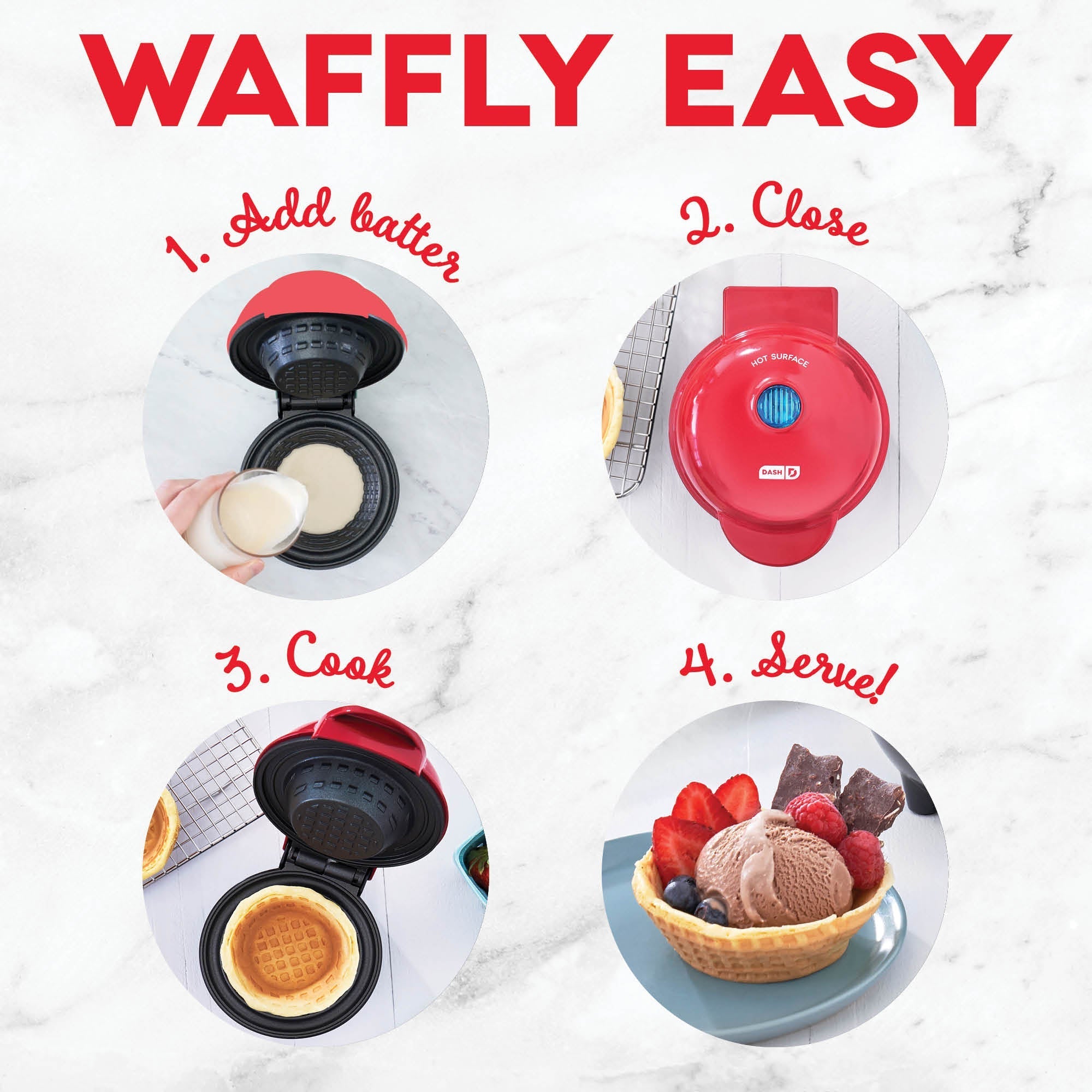 Mini Waffle Bowl Maker